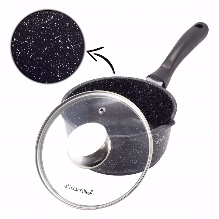 Cratita Kamille 16×8 cm pentru inducţie cu maner Soft‑Touch - imagine 5