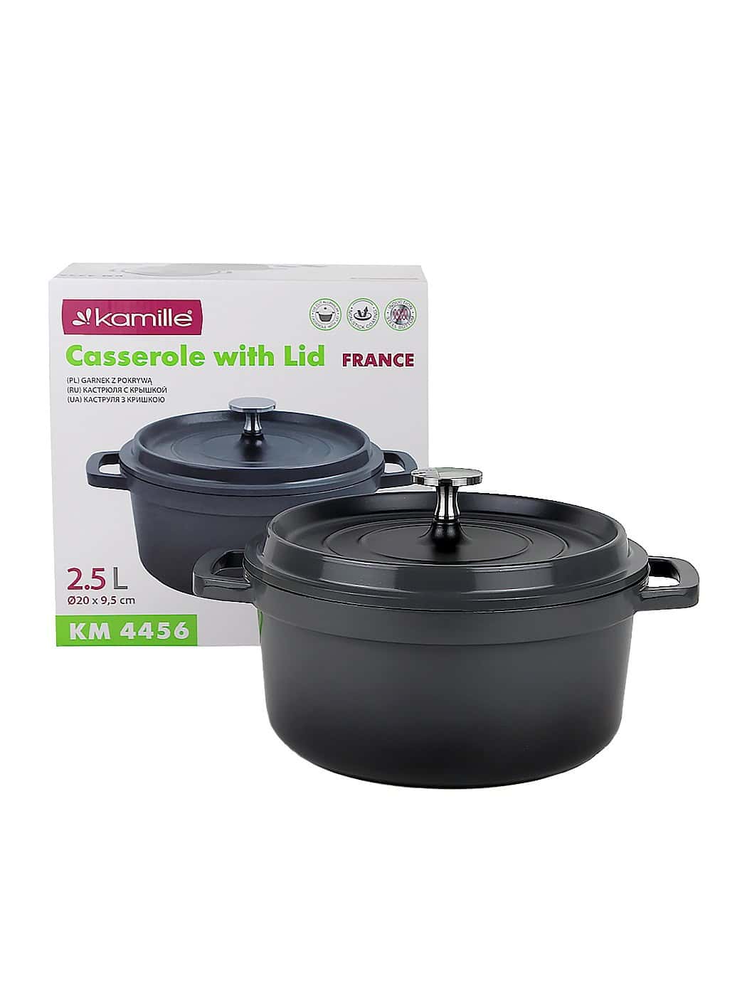 Oala traditionala, aluminiu, antiaderenta, 2.5 L, 20 cm, inductie