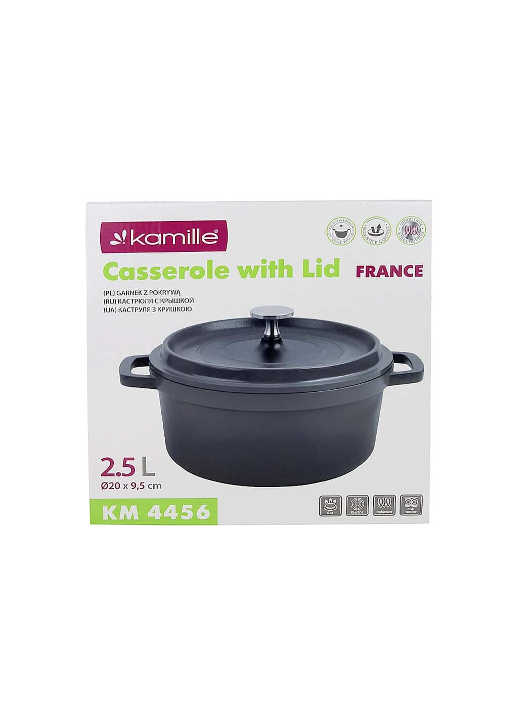 Oala traditionala, aluminiu, antiaderenta, 2.5 L, 20 cm, inductie - imagine 10