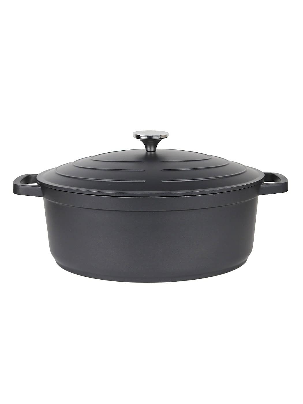 Oala mare aluminiu, 6 L, antiaderenta, cu capac - imagine 2