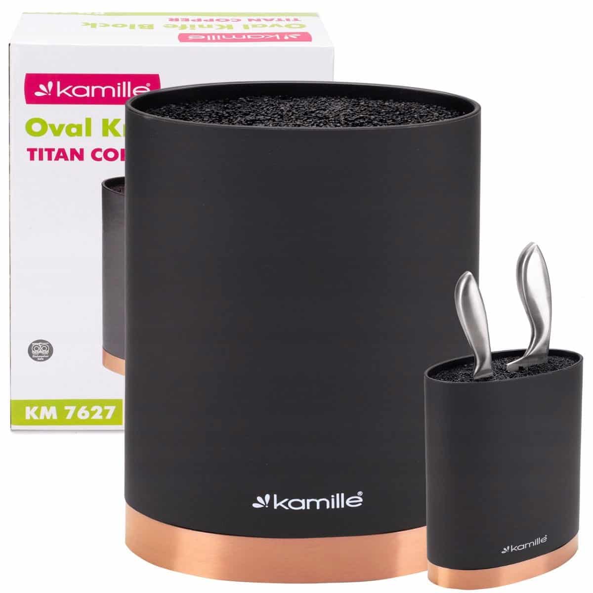 Suport pentru cutite, stil bloc, elegant, cu insertie detasabila, 22 cm