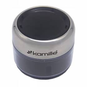 Tocator manual cu sfoara, 170 ml, 2 lame inox, plastic, antiderapant, gri