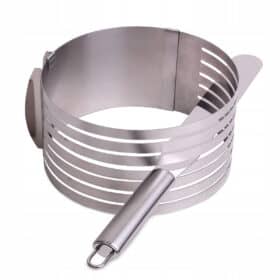 Forma prajituri, inel reglabil 15-22 cm, set cu cutit inox