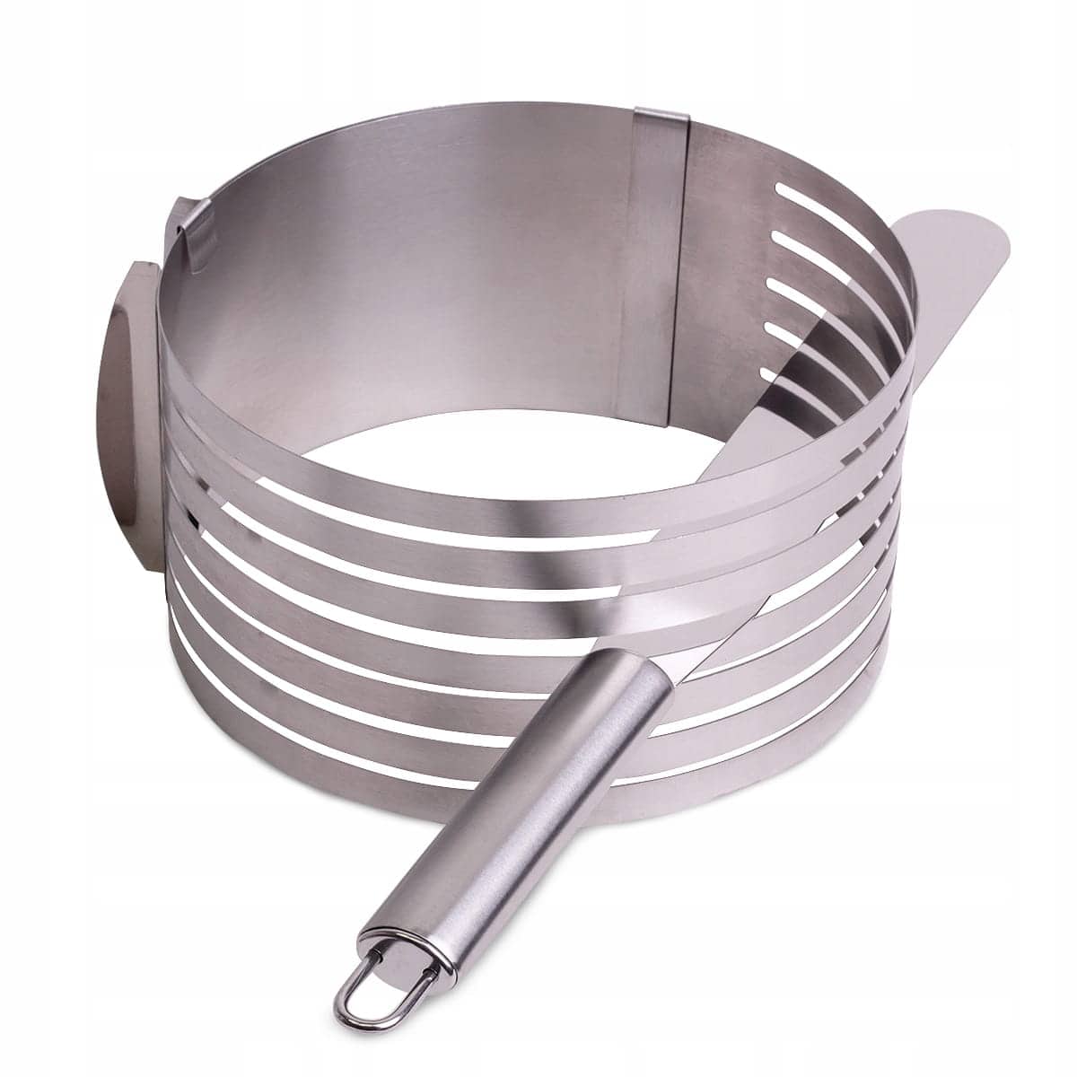 Forma prajituri, inel reglabil 15-22 cm, set cu cutit inox