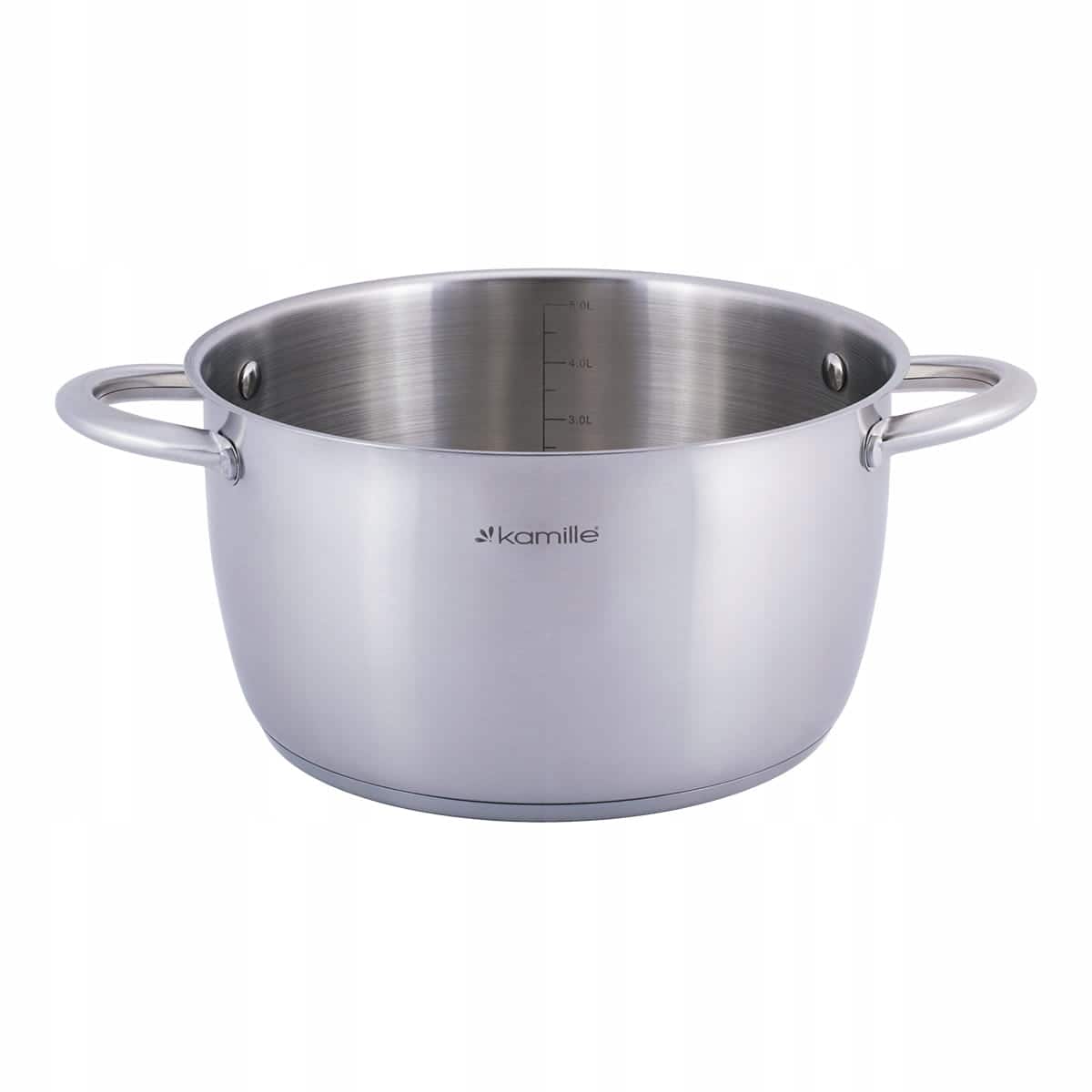 Oala, inox, 5 L, capac sticla, 24 cm - imagine 2