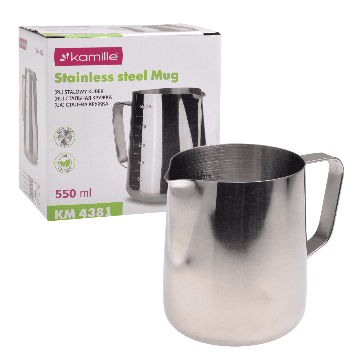 Cana/Ibric (Cezve), otel inoxidabil, 550 ml, inductie/gaz, argintiu - imagine 5