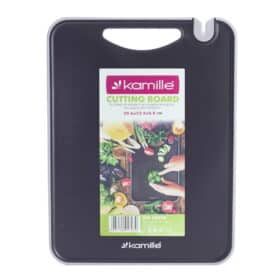 Tocator de bucatarie, plastic, antiderapant, 29.5 x 22.3 x 0.8 cm, negru