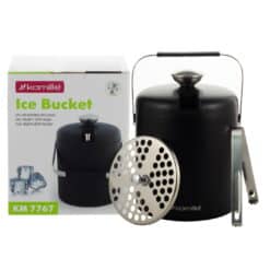 Set frapiera termica, inox, cu cleste, 1.3 L, 14x19 cm, negru/argintiu