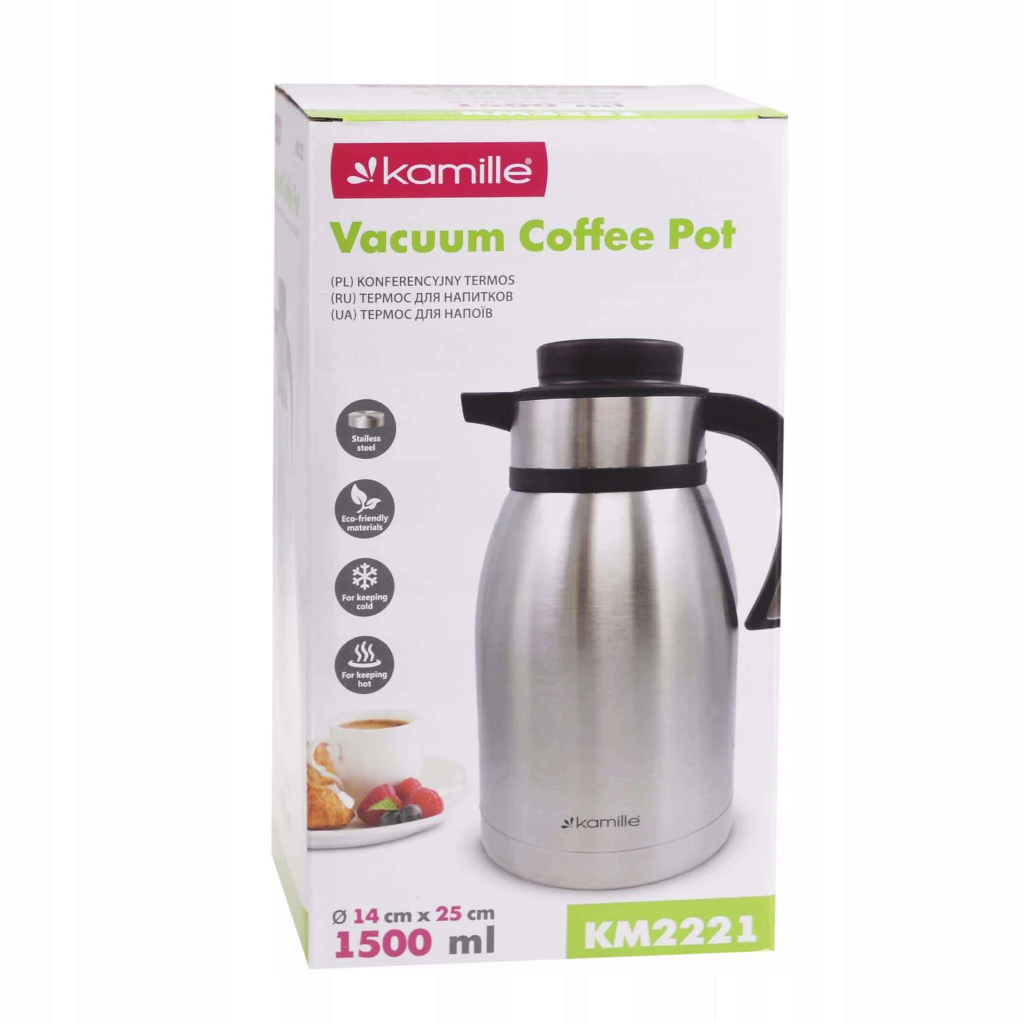 Termos conferinta, inox, izolatie termica, 1.5L - imagine 6