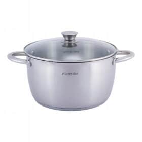 Oala, inox, 5 L, capac sticla, 24 cm
