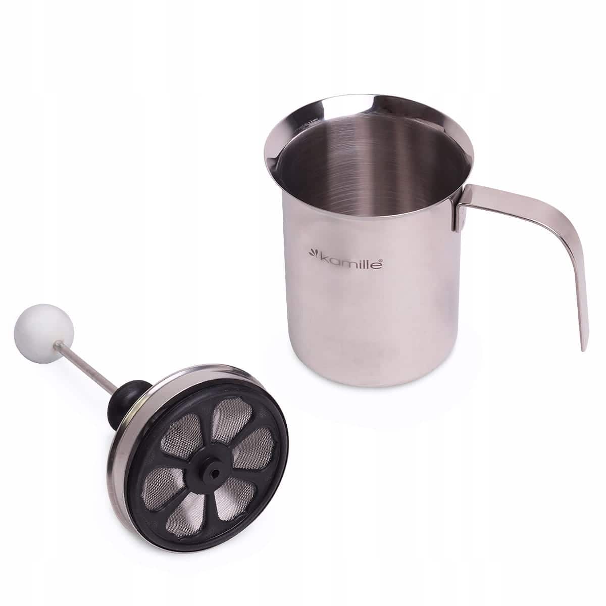 Cana pentru spumare lapte, inox, 400 ml, 9 x 17.5 cm, argintiu - imagine 4