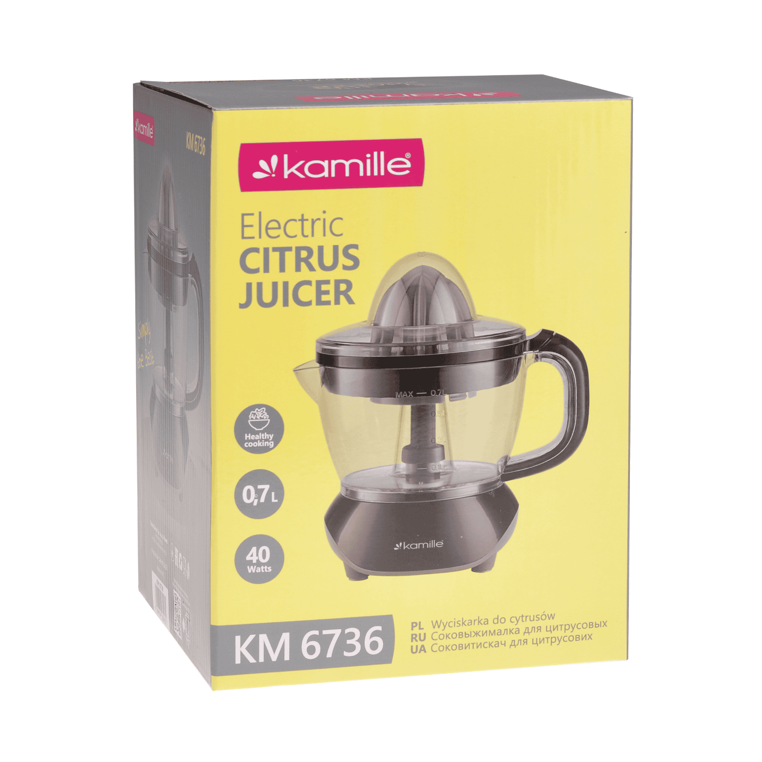 Storcator electric de citrice, 40W, 700 ml, plastic - imagine 3