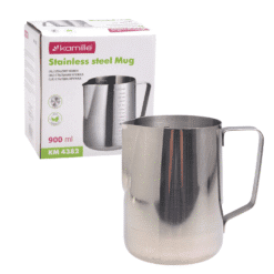 Cana din otel inoxidabil,  900ml, pentru inductie si gaz, 9.5x14 cm