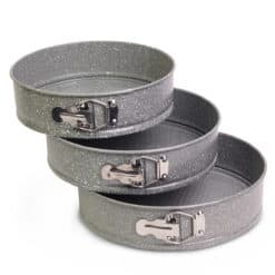 Set 3 forme copt rotunde, otel carbon, negru