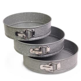 Set 3 forme copt rotunde, otel carbon, negru