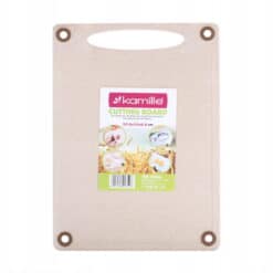 Tocator de bucatarie, din fibra de grau, antiderapant, bej, 33.8x25x0.8 cm