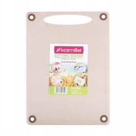 Tocator de bucatarie, din fibra de grau, antiderapant, bej, 33.8x25x0.8 cm