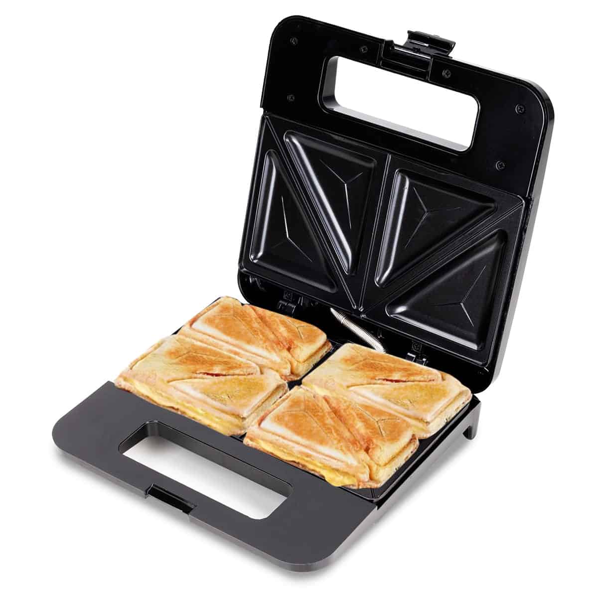 Sandwich-maker, placi antiaderente, indicator luminos, inox