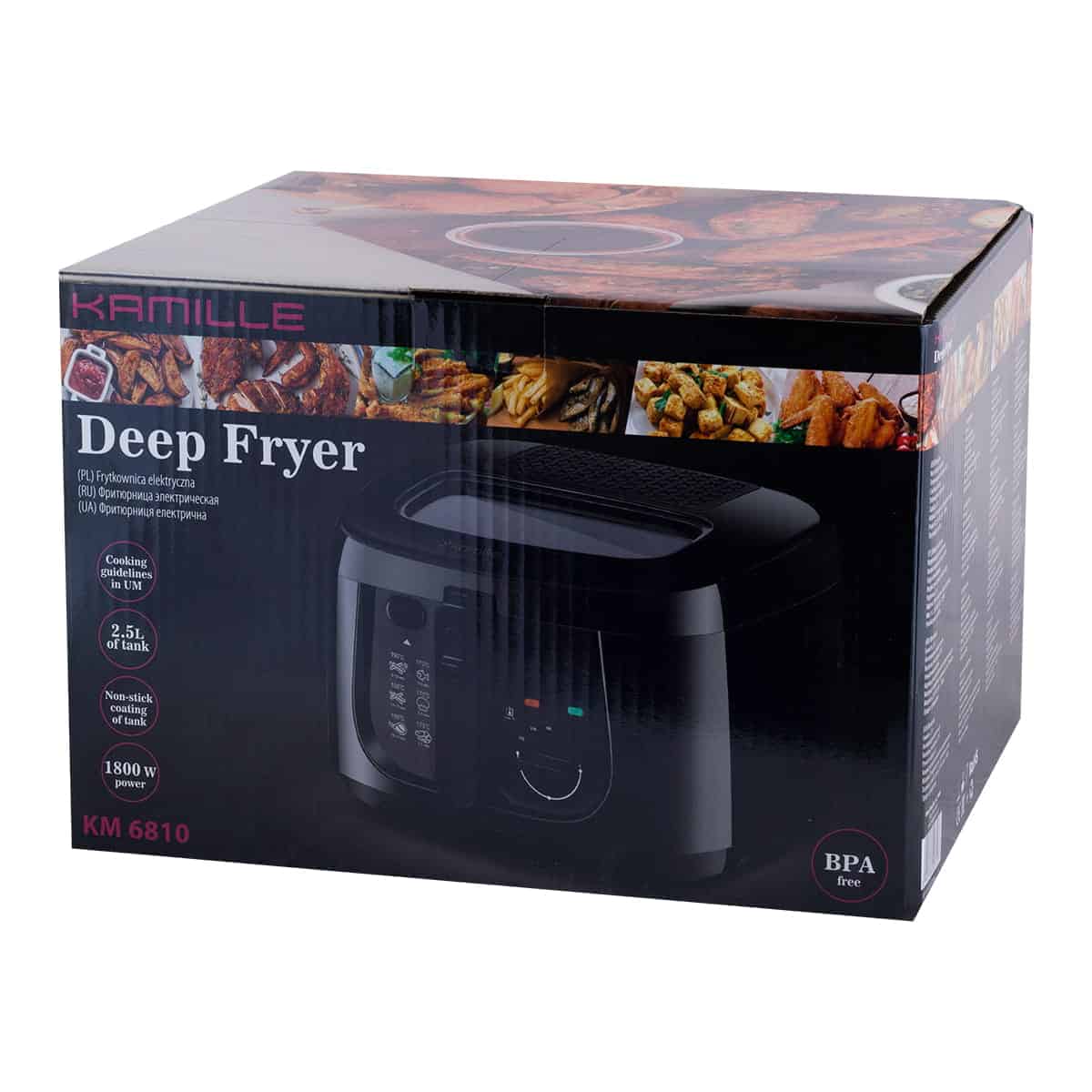 Friteuza clasica, 2.5 L, 1800 W, inox, negru - imagine 8