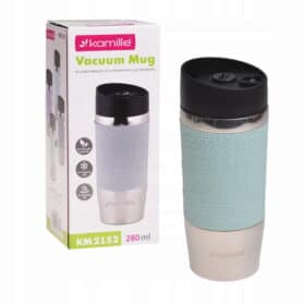 Cana termos, 280 ml, izolatie termica, antiderapanta, culori variate