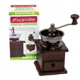Râșniță manuală Retro pentru cafea și piper – mecanism ceramic durabil și design din lemn natural