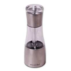 Rasnita manuala de piper si sare, 2 in 1, inox, argintiu