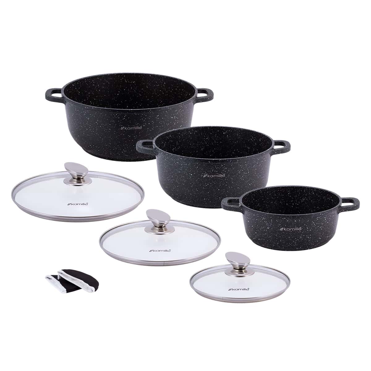 Set 3 oale, 2.3L/5.5L/6.5L, cu capace - imagine 4