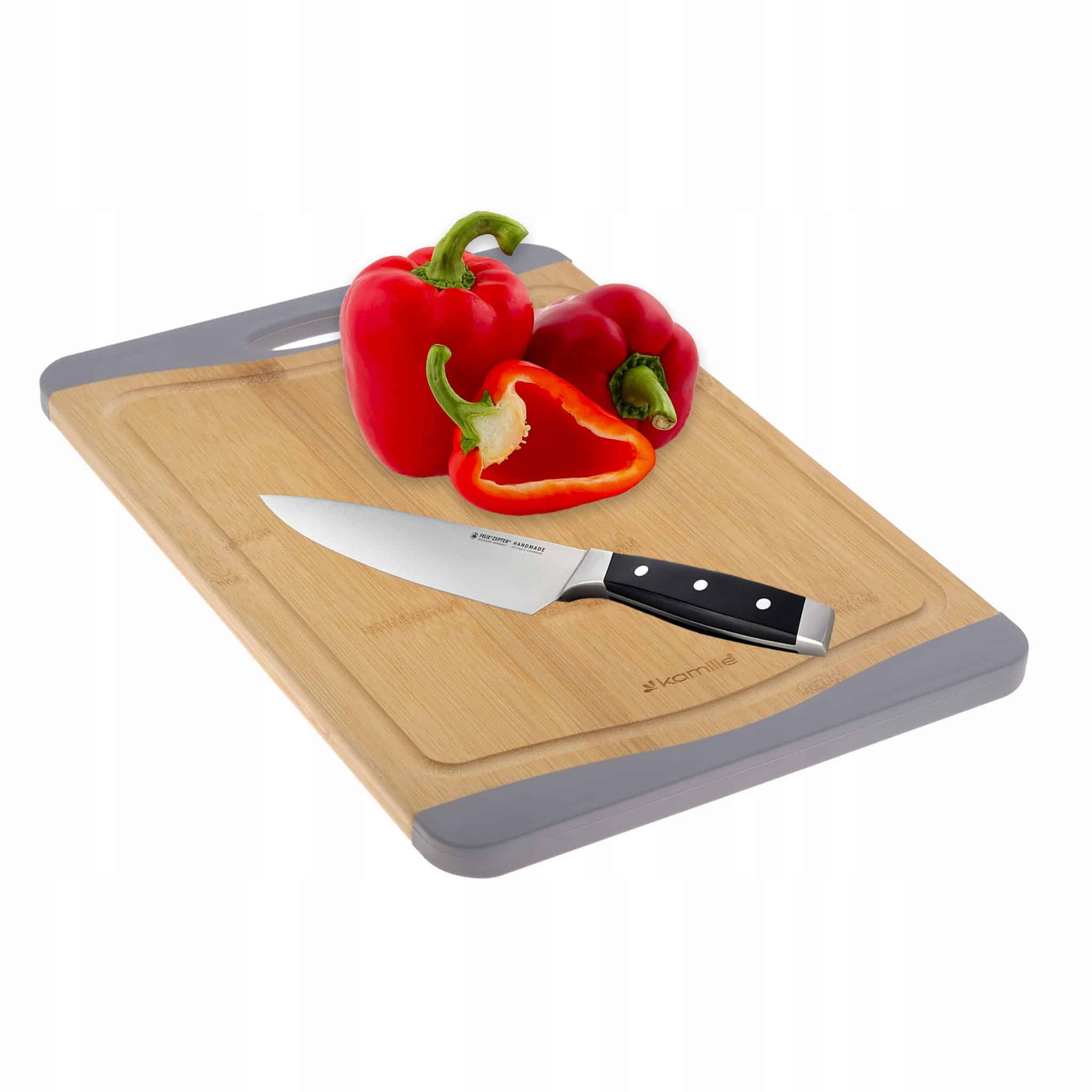 Tocator de bucatarie, din bambus, 36.5x25.3x1.5 cm - imagine 2