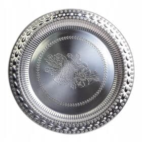 Tava de servire,  45 cm, din otel inoxidabil, cu model