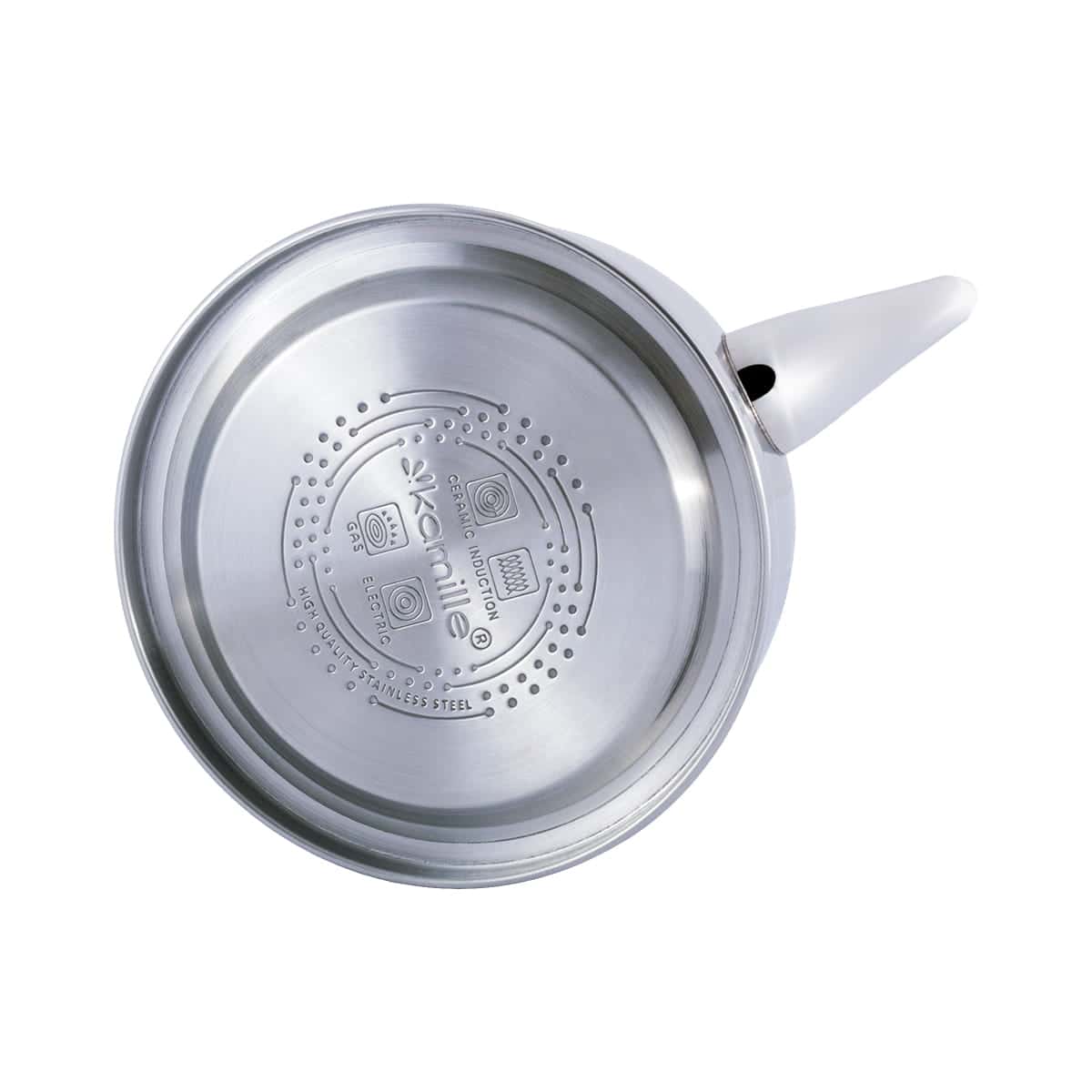 Ceainic/Teiera, otel inoxidabil, 1 Litru, maner negru/argintiu - imagine 4