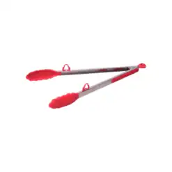 Cleste de bucatarie, 35.5 cm, silicon si inox, rosu