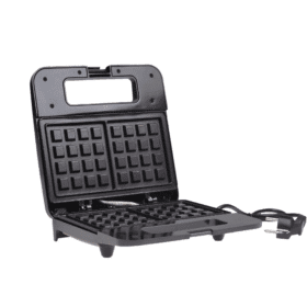 Aparat de facut gofre, placi antiaderente, 800W, inox, 22x22.5 cm