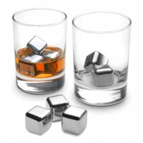 Cuburi de racire, din otel inoxidabil, pentru bauturi, 6 buc, 2.5 x 2.5 x 2.5 cm