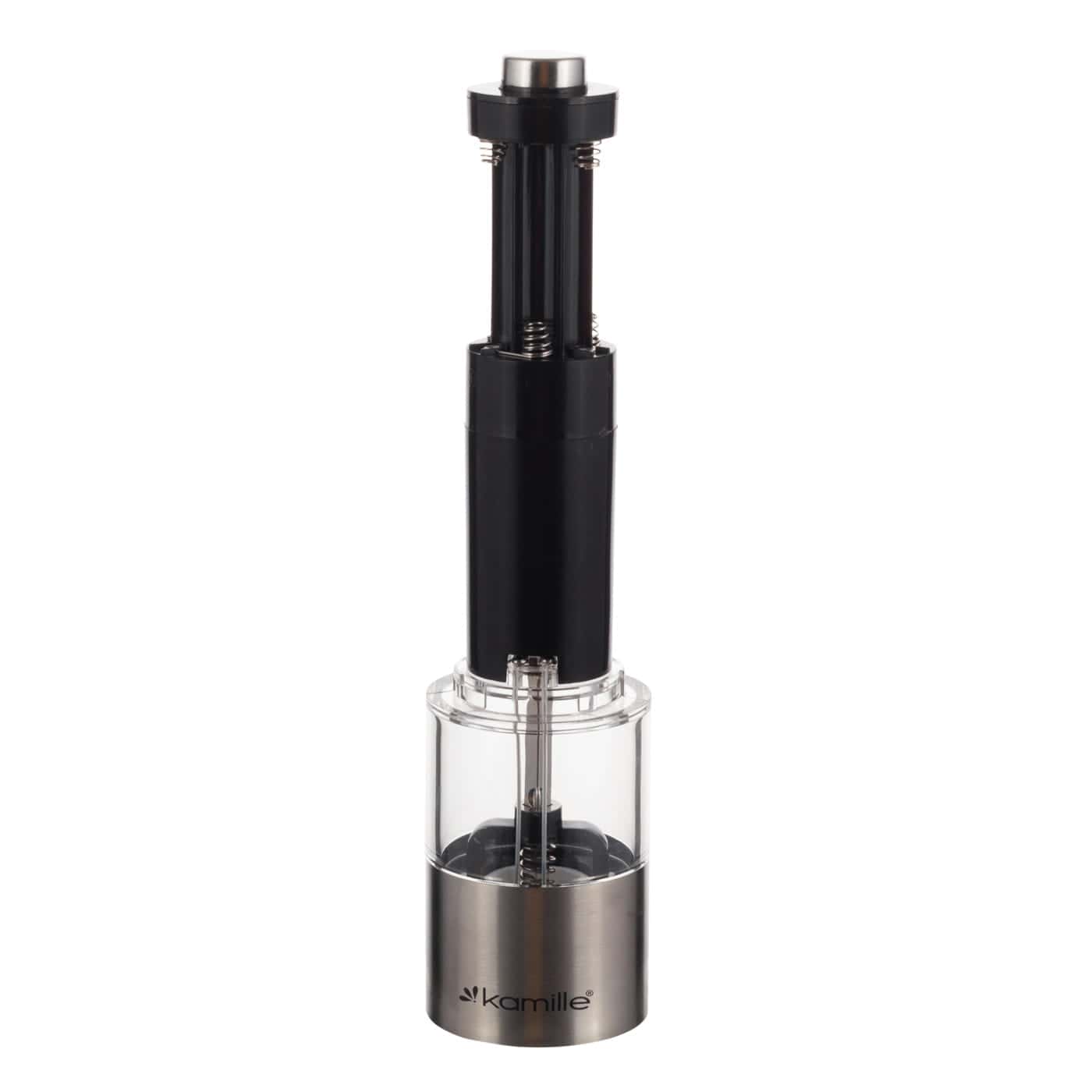 Rasnita electrica inox si bambus, transparenta, 5x21.5cm - imagine 11