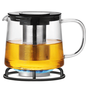 Ceainic cu infuzor, sticla, 2L, transparent