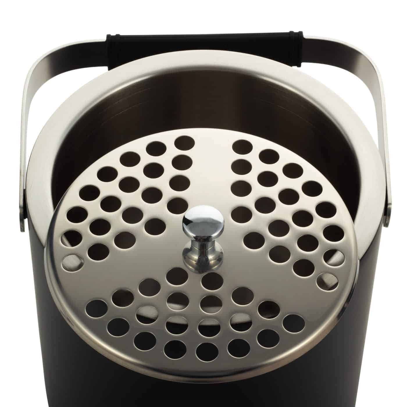 Set frapiera termica, inox, cu cleste, 1.3 L, 14x19 cm, negru/argintiu - imagine 5