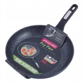 Tigaie universala, din aluminiu cu invelis de marmura, 30cm, antiaderenta