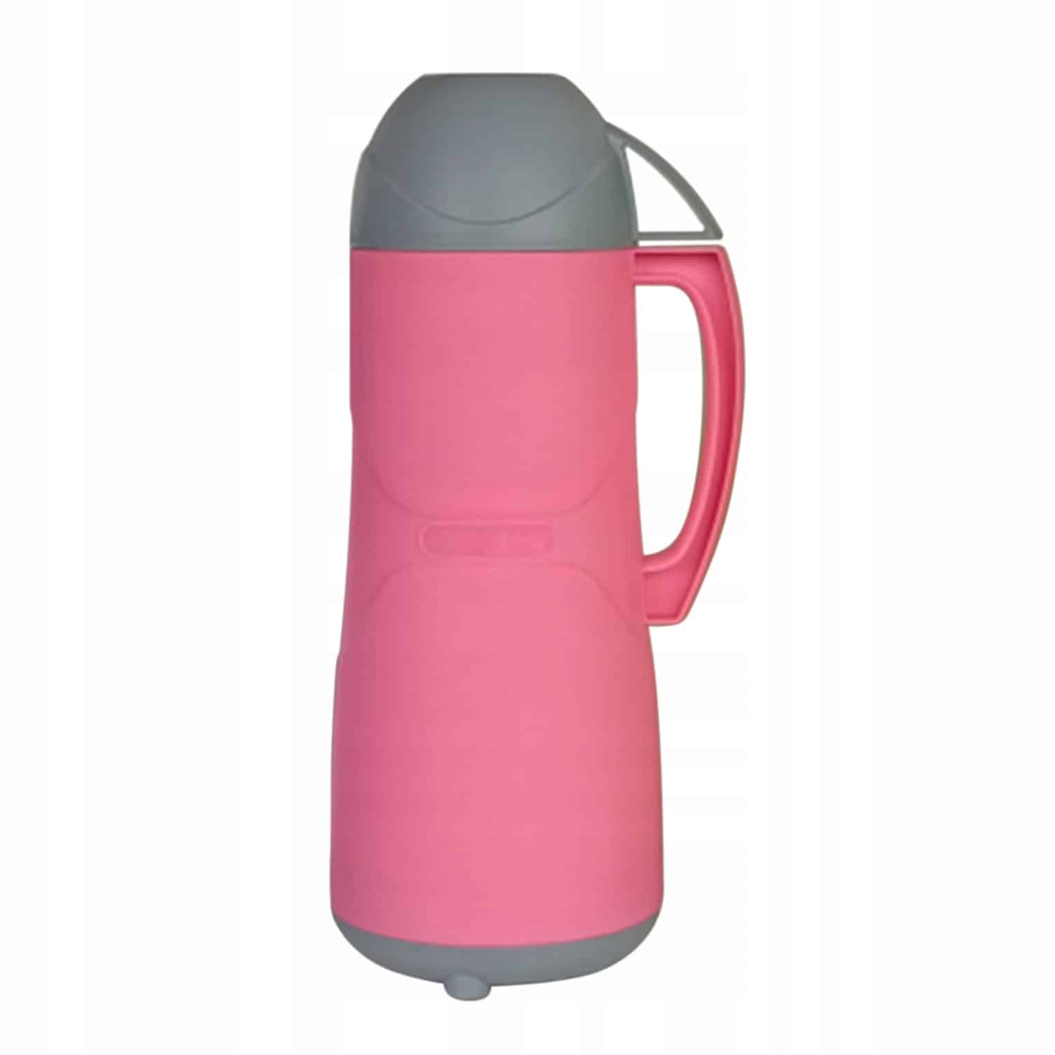 Termos bidon pentru calatorii, 1 L, vas interior sticla, capac pahar, izolatie termica, Albastru - imagine 4