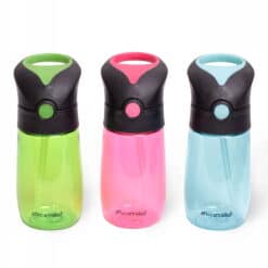 Bidon sport 350 ml, pai pliabil, plastic, diametru 7 cm, multicolor