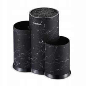 Suport tacamuri, triplu, soft-touch, negru