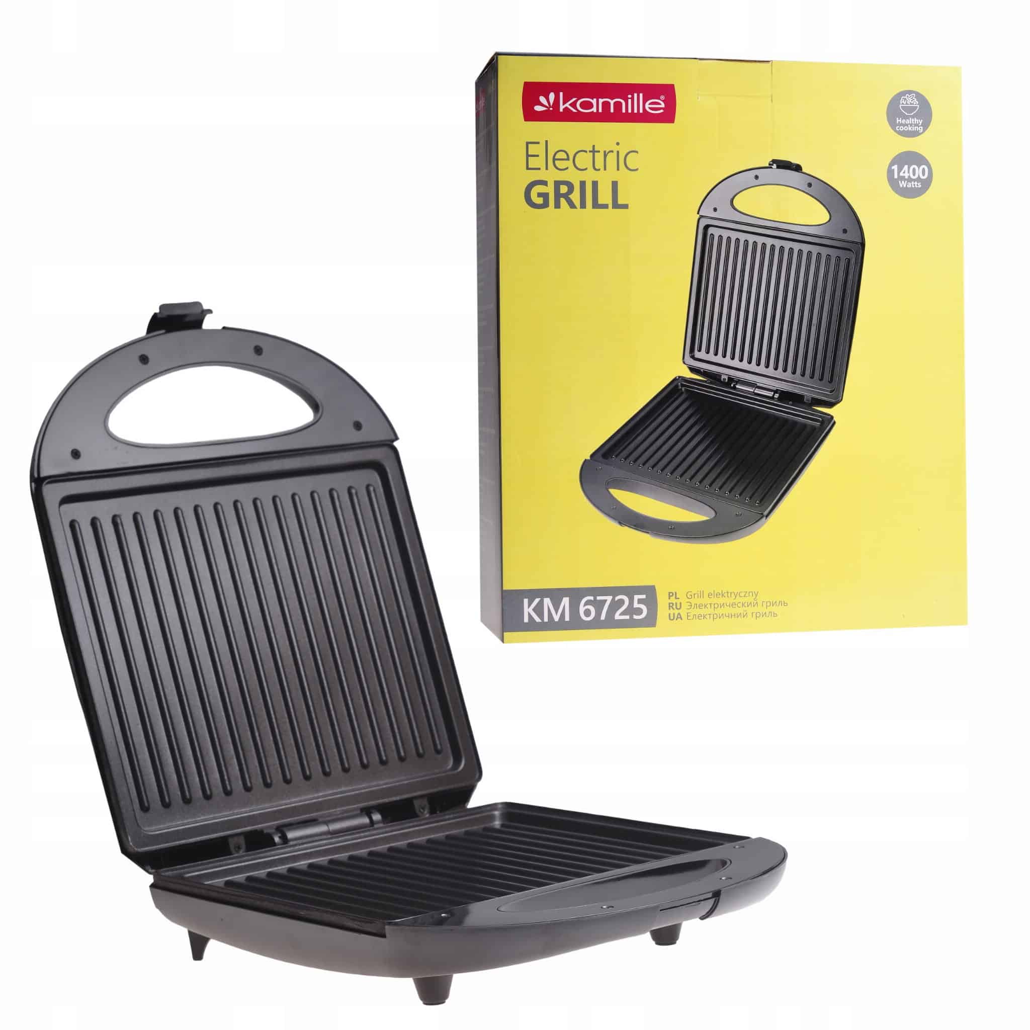Grill electric, cu placi antiaderente, 1400W, tava de scurgere - imagine 7