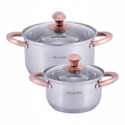 Set 2 oale inox, 1.5 L/3.0 L, capace termorezistente