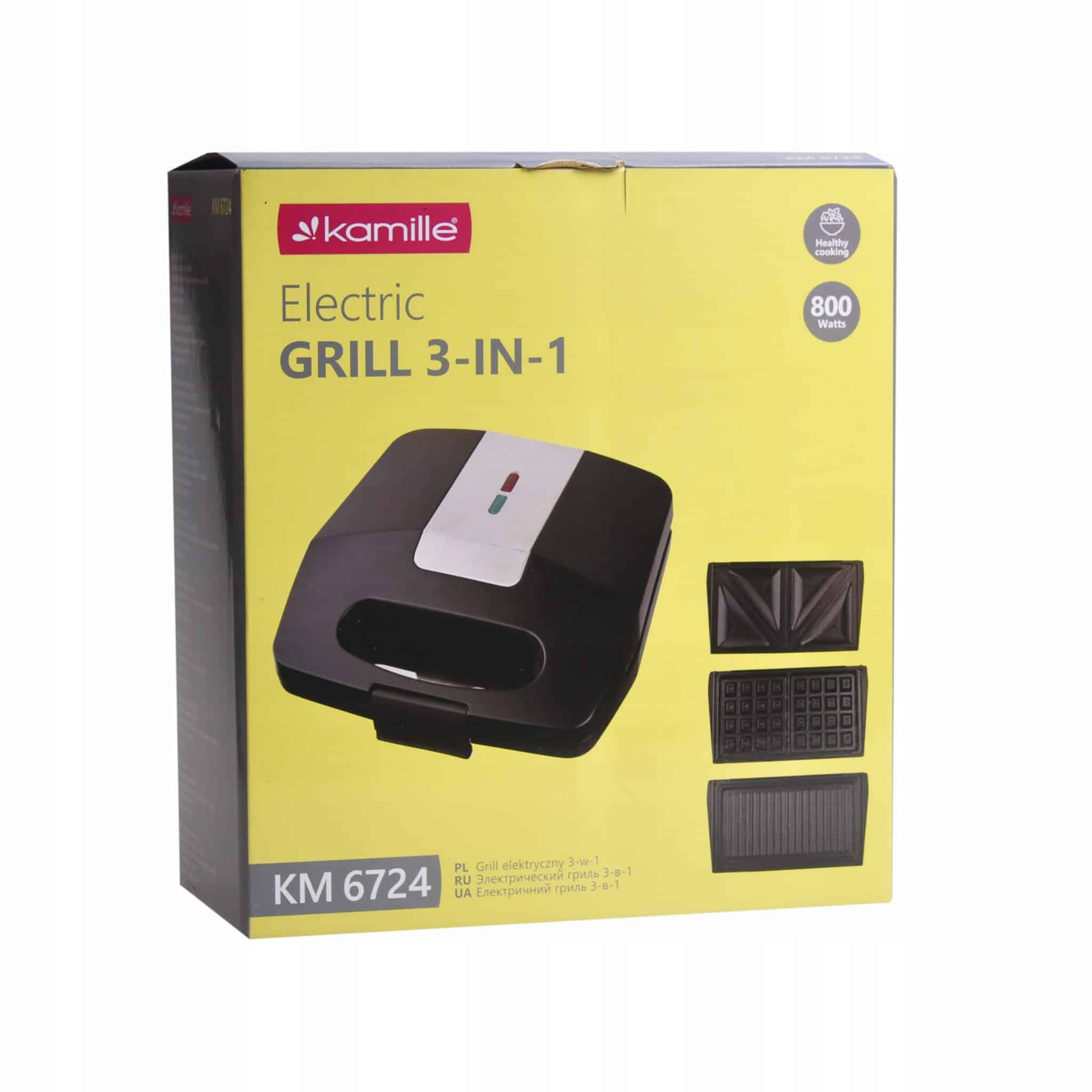 Sandwich-maker electric, 3-in-1, placi antiaderente, 800W - imagine 6