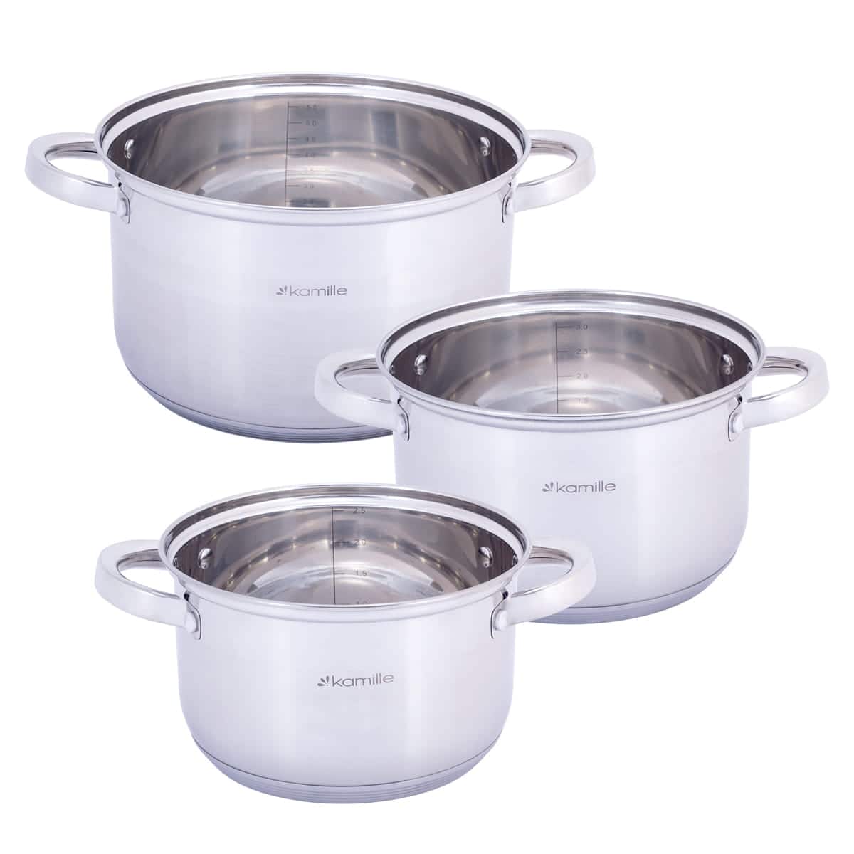 Set 3 oale, inox 5 straturi, 2.9-6.5 L - imagine 4