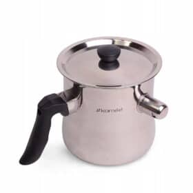 Ibric pentru fierbere lapte, cu capac si fluier, 1 L