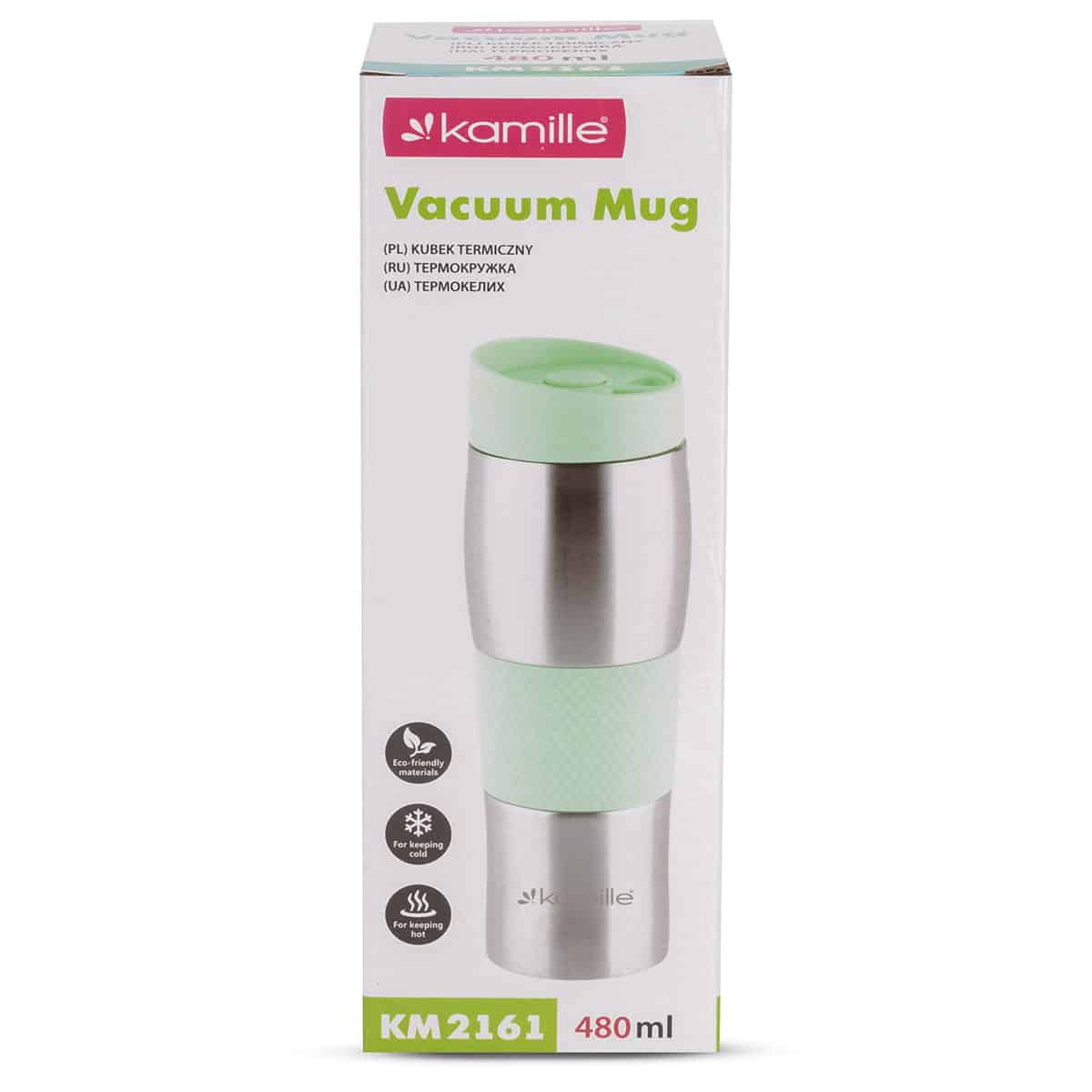 Cana termos din inox, antiderapanta, 480ml, ECO, Menta - imagine 6