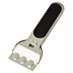 Racleta de curatare pentru plite, maner antiderapant, argintiu/negru