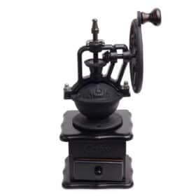 Masina de tocat manuala retro, ceramica, lemn, multicolor