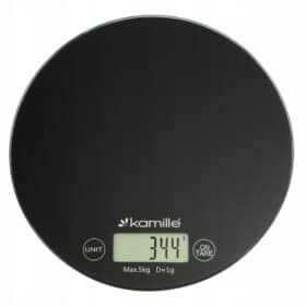 Cantar digital de bucatarie, 5 kg, precizie 1 g, LCD, 18.5x18.5x2 cm, argintiu