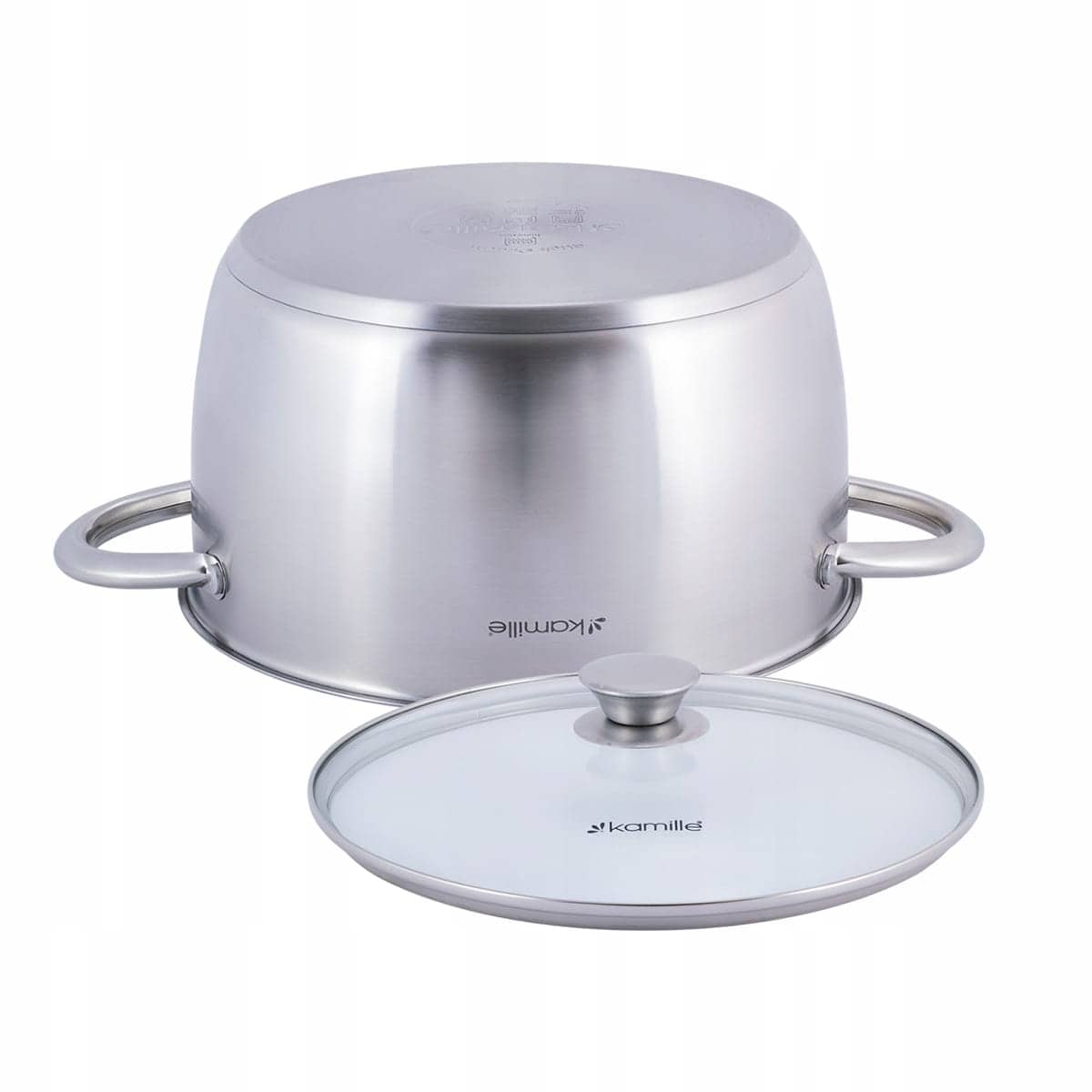 Oala, inox, 5 L, capac sticla, 24 cm - imagine 4